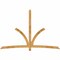 Ekena Millwork Davenport Rough Sawn Timber Gable Bracket, Western Red Cedar, 108"W x 72"H x 4"D x 4"F, 16/12 Pitch GBW108X72X0404DAV00RWR - alternate 1